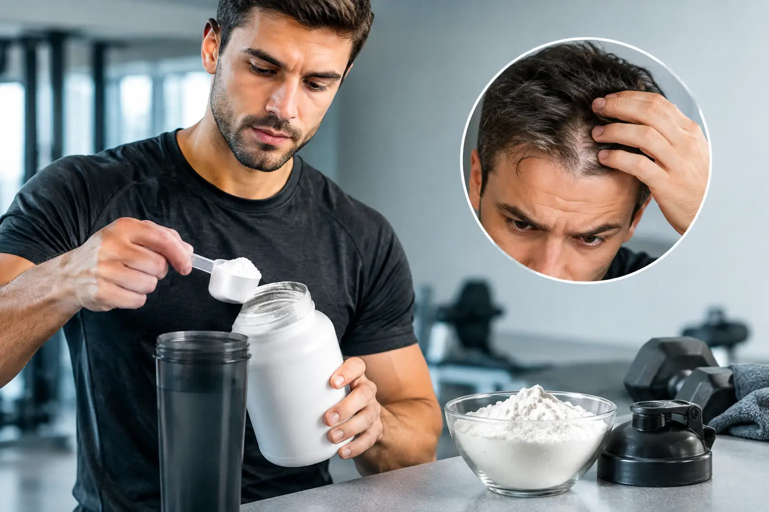 Creatina causa queda de cabelo? O que diz a ciência